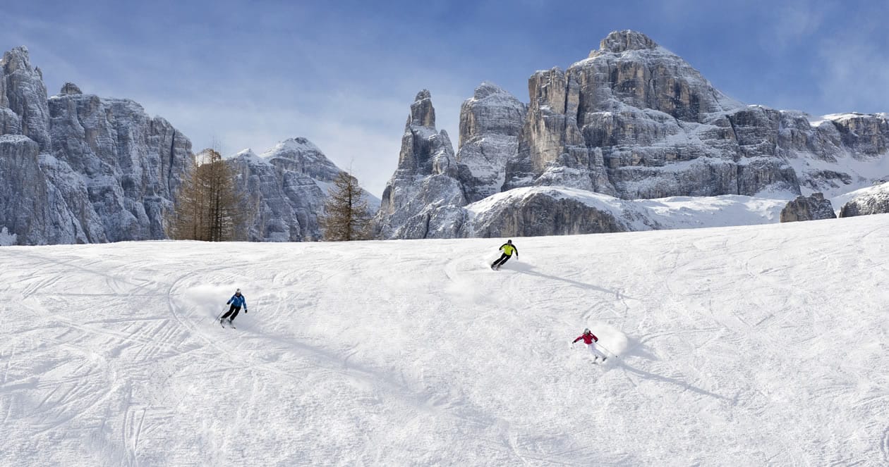 The wonderful ski slopes of Colfosco