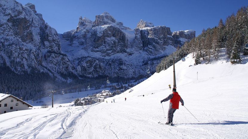 The ski slopes of Colfosco